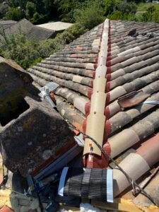 Réfection d’un faîtage avec closoir ventilé